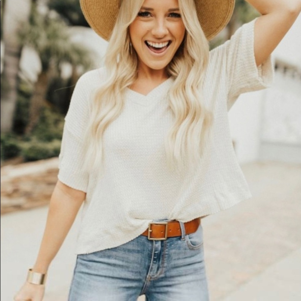 Waffle Knit Crop Top